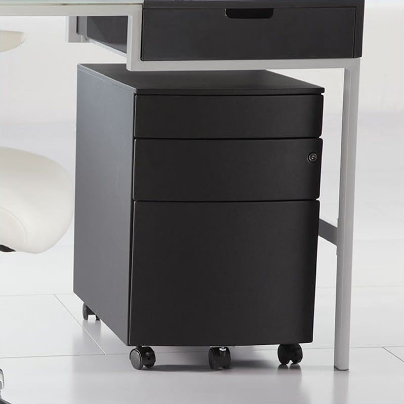 Eurostyle Floyd PPF Filing Cabinet in Black   27985BLK