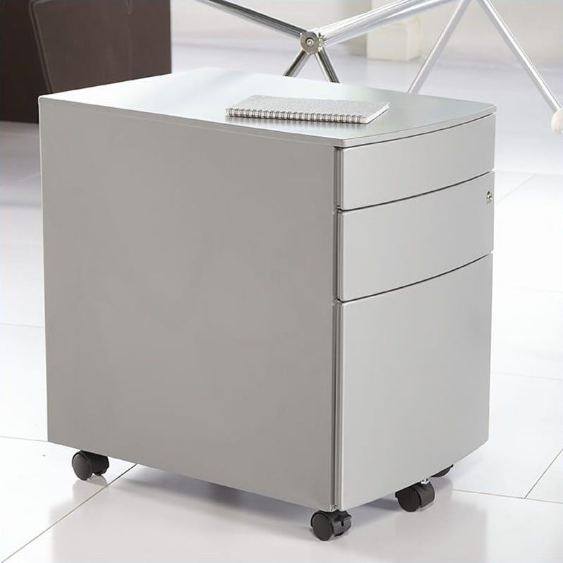 Eurostyle Floyd PPF Filing Cabinet in Silver   27985SIL