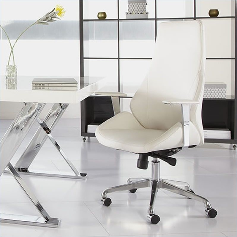 Eurostyle Bergen High Back Office Chair In White 00474wht