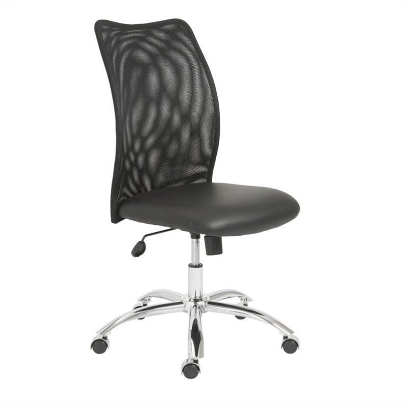 Eurostyle Sabati Mesh Office Chair No Arms in Black and Chrome 02750BLK