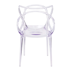 Aron Living Monte 18&quot Mid-Century Plastic Dining Chair in White