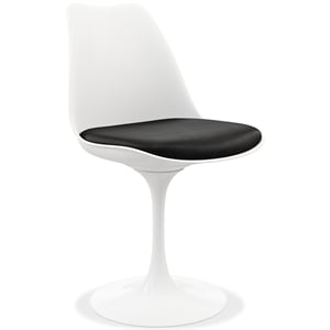 Aron Living Rose 17.5&quot Plastic and Metal Dining Chair in Black