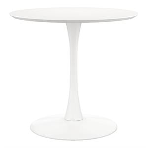 Aron Living Rose Contemporary 36&quot Mid-Century Wood Top Dining Table in White