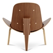 Aron Living Arch Shell Chair in Black Faux Leather