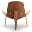 Aron Living Arch Shell Chair in White Faux Leather