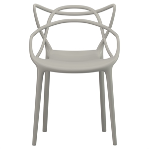 Aron Living Monte 18&quot Mid-Century Plastic Dining Chair in Gray