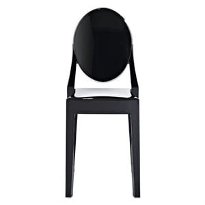 Aron Living 18.5&quot Mid-Century Plastic Dining Chair in Black