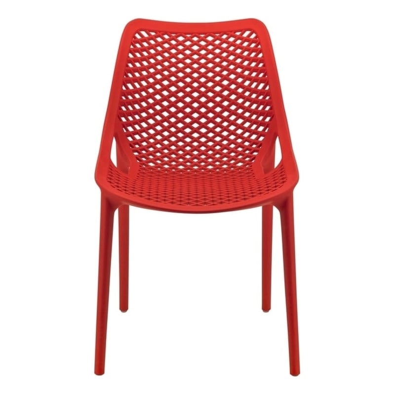 Aron Living Nami Dining Chair in Red (Set of 4)