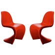 Aron Living Wave Chair in Red(Set of 4)