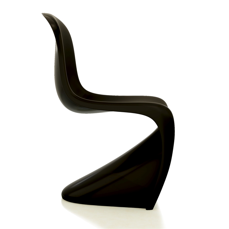 Aron Living Wave Chair in Black (Set of 2)