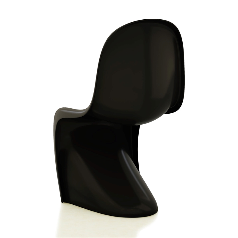 Aron Living Wave Chair in Black (Set of 2)