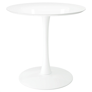 Aron Living Rose Contemporary 32&quot Mid-Century Wood Top Dining Table in White