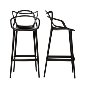 Aron Living Monte Bar Stool in Black (Set Of 2)