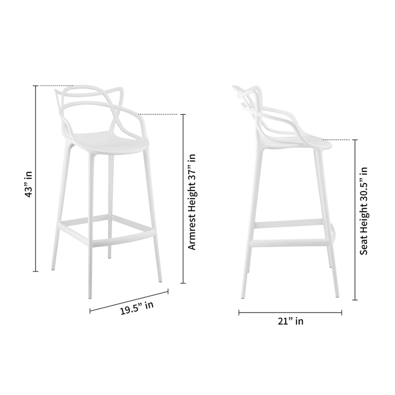 Aron Living Monte Bar Stool in White