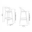 Aron Living Monte Bar Stool in White