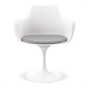 Aron Living Rose 18&quot Mid-Century Plastic and Metal Armchairs in Gray