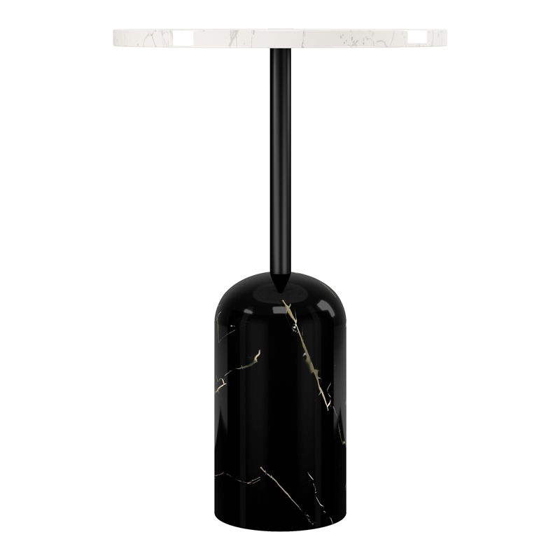 Aron Living Nouri Marble Side Table in Black