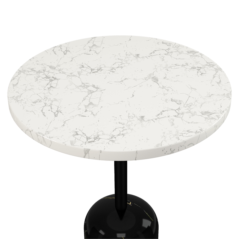 Aron Living Nouri Marble Side Table in Black