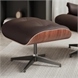 Aron Living Soho Round Solid Wood Coffee Table in Walnut