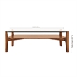 Aron Living Soho Rectangle Solid Wood Coffee Table in Walnut