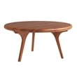 Aron Living Jasper Round Solid Wood Coffee Table in Walnut