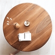 Aron Living Jasper Round Solid Wood Coffee Table in Walnut