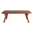 Aron Living Jasper Rectangle Solid Wood Coffee Table in Walnut