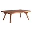 Aron Living Jasper Rectangle Solid Wood Coffee Table in Walnut