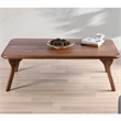 Aron Living Jasper Rectangle Solid Wood Coffee Table in Walnut