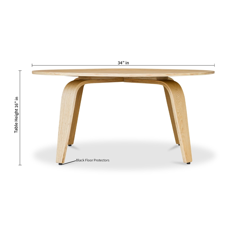 Aron Living Plywood Coffee Table in Natural