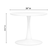 Aron Living Rose Wood Top Kids Table in White