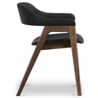 Aron Living Atlas Dining Chair in Black Faux Leather