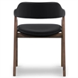 Aron Living Atlas Dining Chair in Black Faux Leather