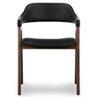 Aron Living Atlas Dining Chair in Black Faux Leather