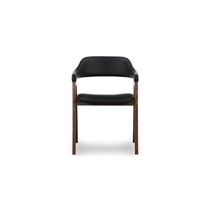 Aron Living Atlas Dining Chair in Black Faux Leather (Set of 2)