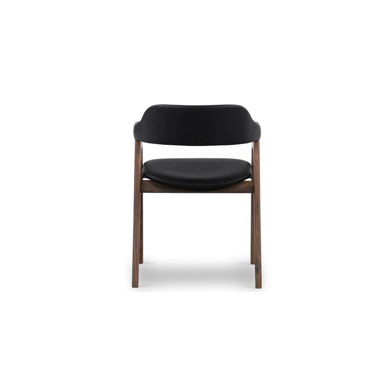 Aron Living Atlas Dining Chair in Black Faux Leather (Set of 2)