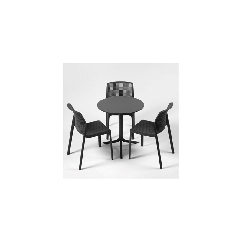 Aron Living Atlas Dining Chair in Black Faux Leather (Set of 2)