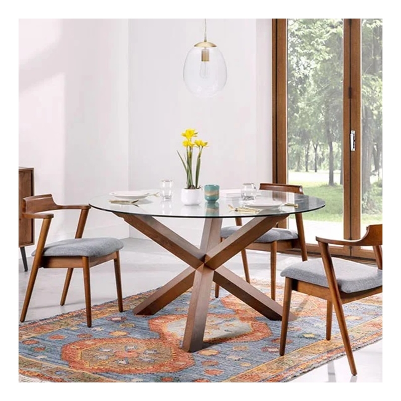 Aron Living Tino Fabric Armchair in Light Gray