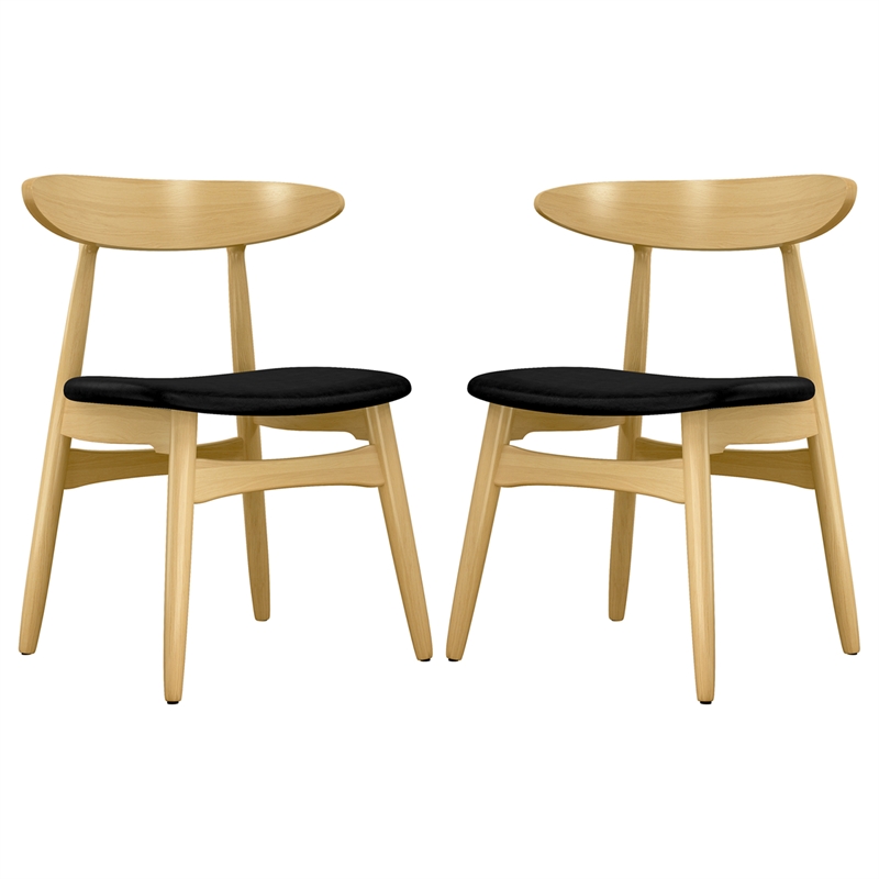 Aron Living Lulu Faux Leather Dining Chair in Black
