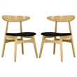 Aron Living Lulu Faux Leather Dining Chair in Black