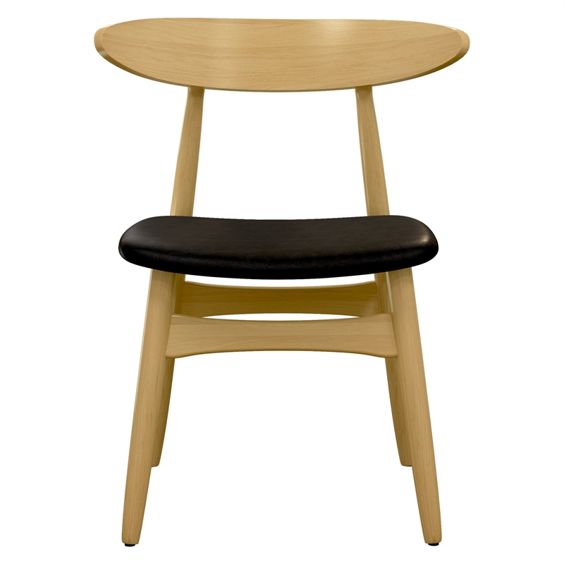 Aron Living Lulu Faux Leather Dining Chair in Black