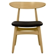 Aron Living Lulu Faux Leather Dining Chair in Black (Set of 2)
