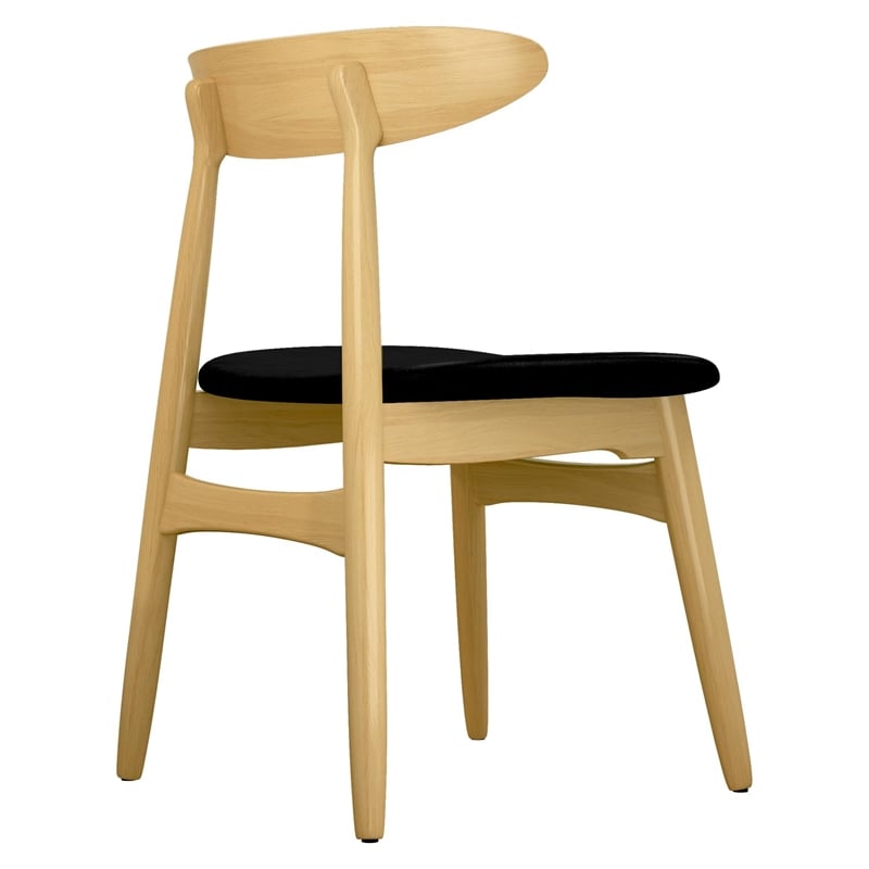 Aron Living Lulu Faux Leather Dining Chair in Black (Set of 2)