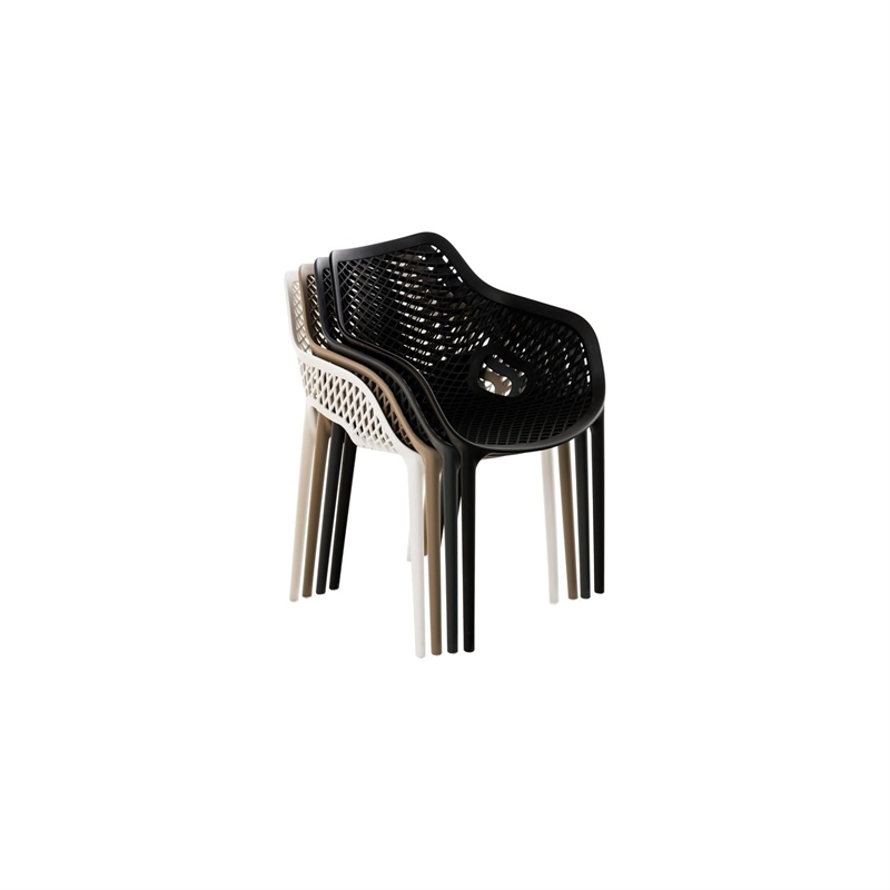 Aron Living Lulu Faux Leather Dining Chair in Black (Set of 4)
