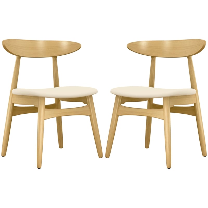 Aron Living Lulu Dining Chair in Natural (Set of 2)
