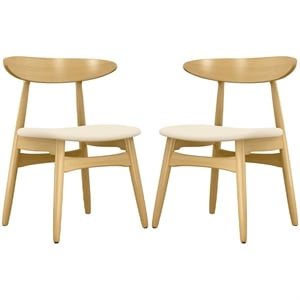 Aron Living Lulu Dining Chair in Natural (Set of 2)