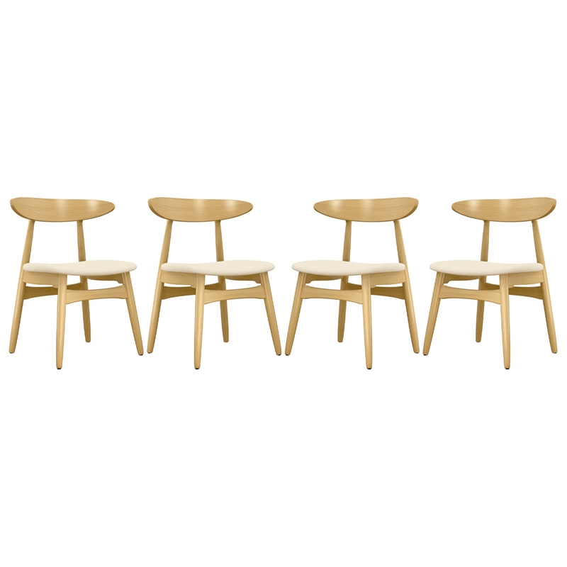 Aron Living Lulu Dining Chair in Natural (Set of 4)