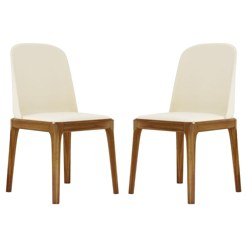 Aron Living Oliver Dining Chair in Walnut (Set of 2)