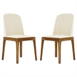 Aron Living Oliver Dining Chair in Walnut (Set of 2)