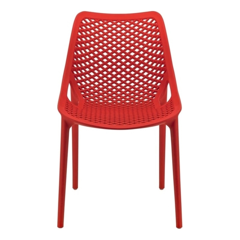 Aron Living Nami Dining Chair in Red (Set of 2)